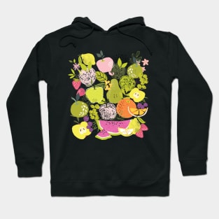 Collage of mixed fruit, fruit salad Hoodie